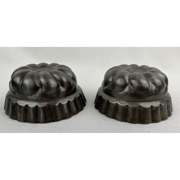 Metal Candle Pudding Jello Mold Pan W/Hanger Wall Decor Park Design Lot Of 2 Vtg - Picture 4 of 9